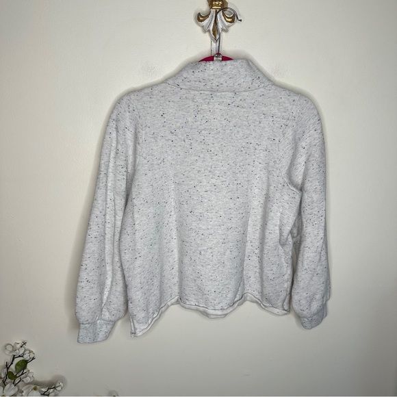 MADEWELL MWL Betterterry Relaxed Turtleneck Sweatshirt White Dongeal {Z6} - Picture 6 of 8